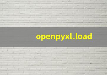 openpyxl.load